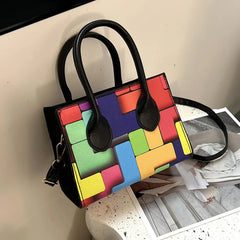 Adjustable Strap Shoulder Bag Colored Clutch Handbag