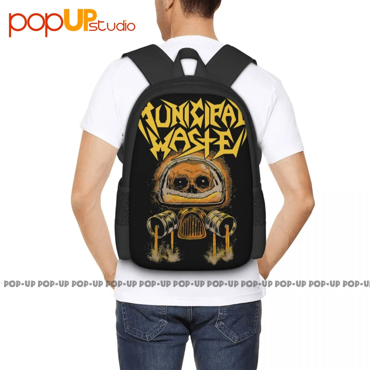 Municipal Waste Keg Killer Backpack Vintage Large Capacity