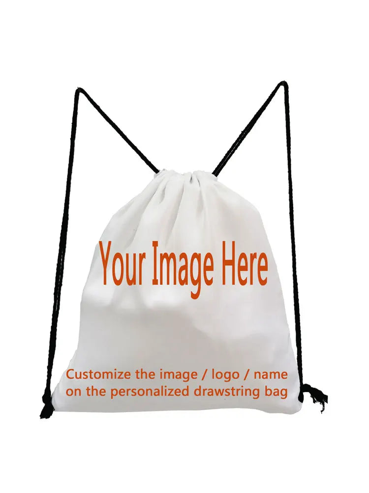 Mushroom Sister Print Backpack Drawstring Bags Large Capacity Shoe Bag