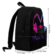 Energy Wave Helmet Music Art Laptop Backpack