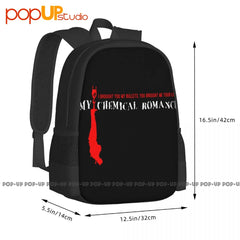 MCR Eyeball First Bullets Backpack Large Capacity Travel Gym Bag