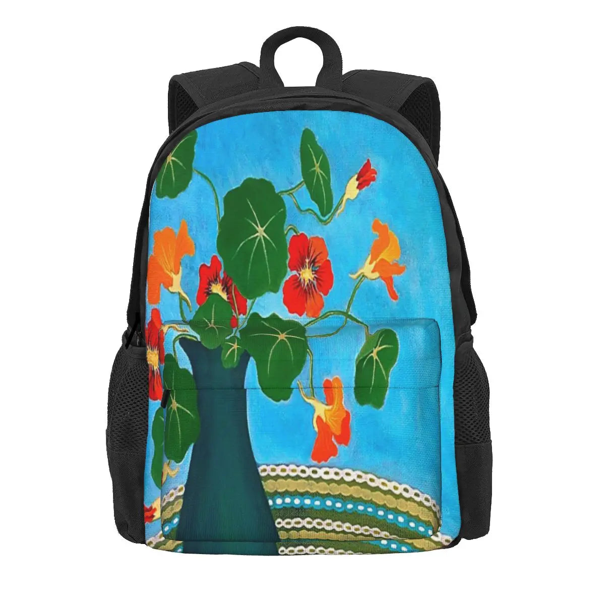 Nans Nasturtiums Backpack Men Women Schoolbag Girls Bag