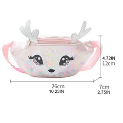 N7MF Kids Elk Print Waist Fanny Pack Belt Pouch Travel Hip Bum Shoulder Bag
