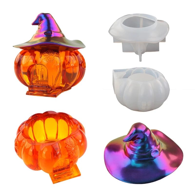 Halloween Pumpkin Storage Box Mold for DIY Jewelry and Home Decoration