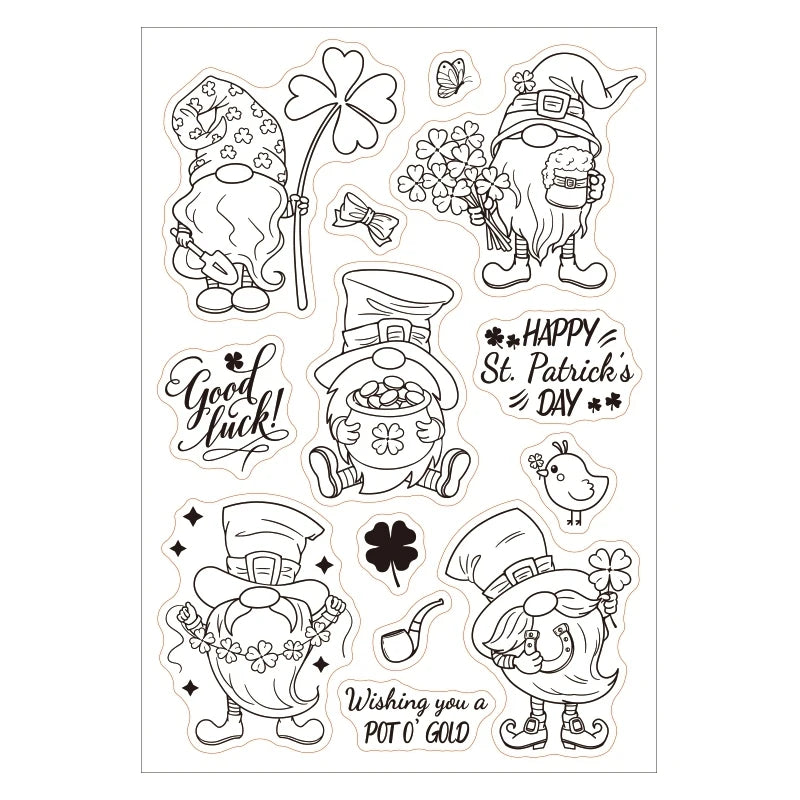 Gnome Silicone Clear Stamps for Cards Making