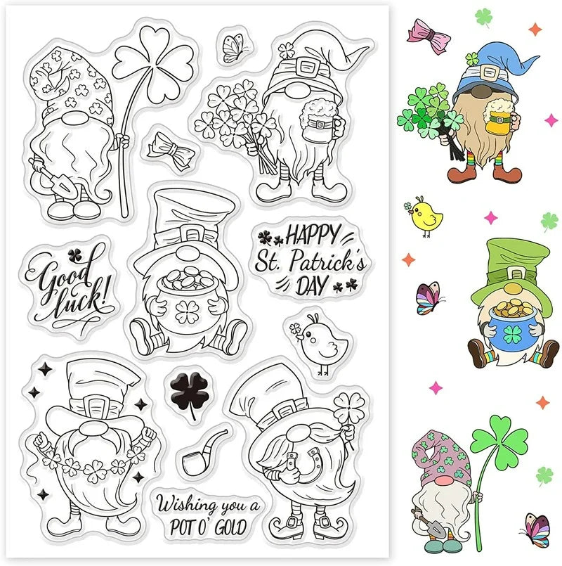 Gnome Silicone Clear Stamps for Cards Making