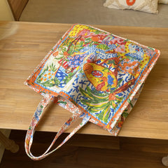 Canvas Shopping Bag Large Capacity School Shoulder Bags