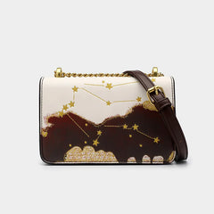 Starry Sky Embroidery Small Square Bag Women Handbag Shoulder Messenger