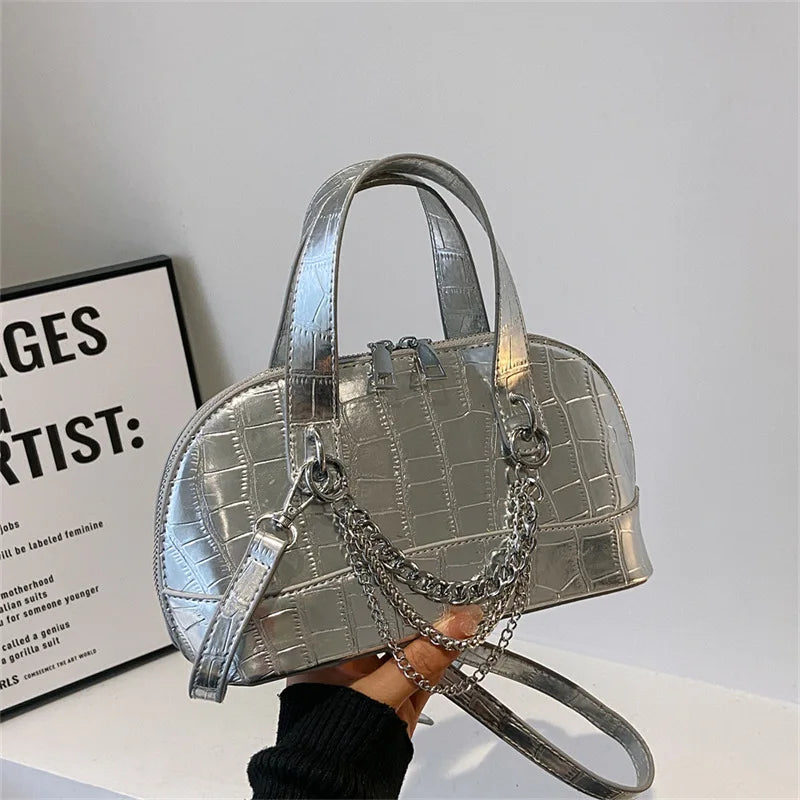 Crocodile Shell Bag Women Shoulder Handbag Crossbody Tote