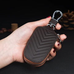 Leather Car Key Zipper Multi-Function Remote Control Protector Cover