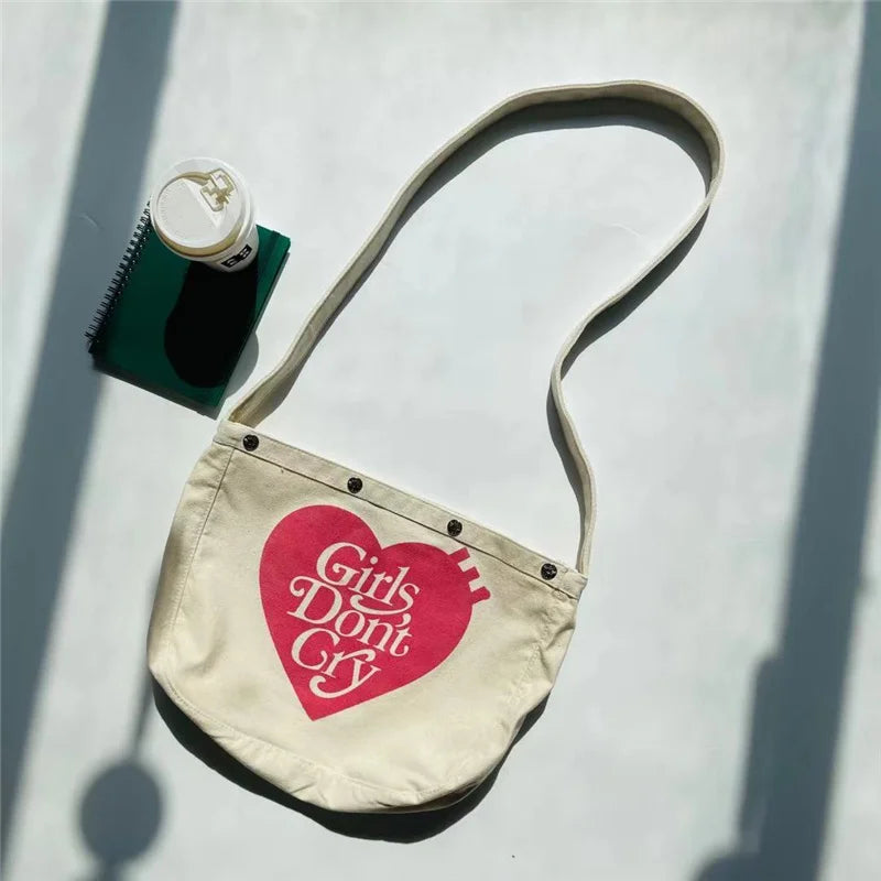 Girls Don't Cry HUMAN Canvas Bag