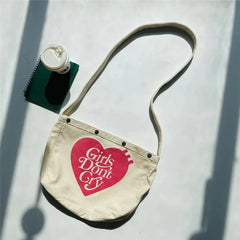 Girls Don't Cry HUMAN Canvas Bag