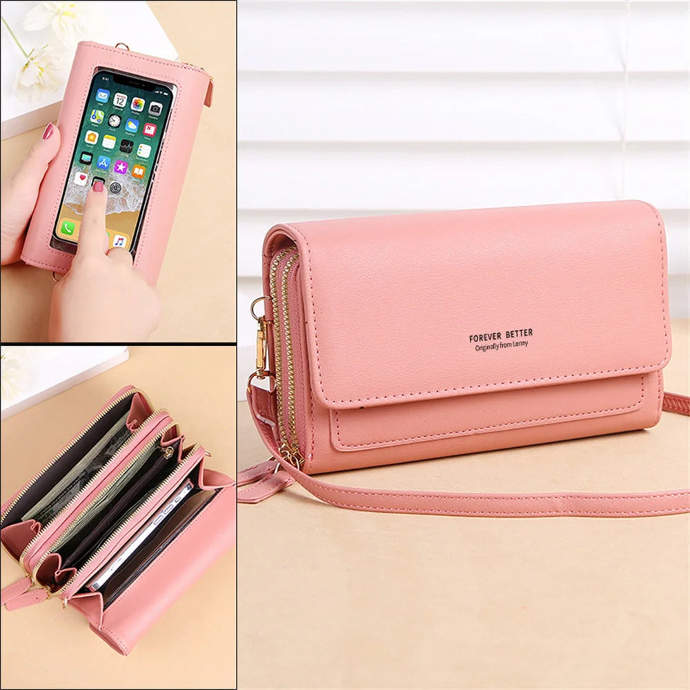 Women Touch Screen CellPhone Bag Crossbody Shoulder Bags Wallet Clutch Purse