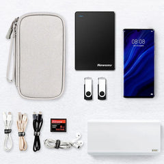 Travel Organizer Bag Cable Storage Carry Case Waterproof Double Layers