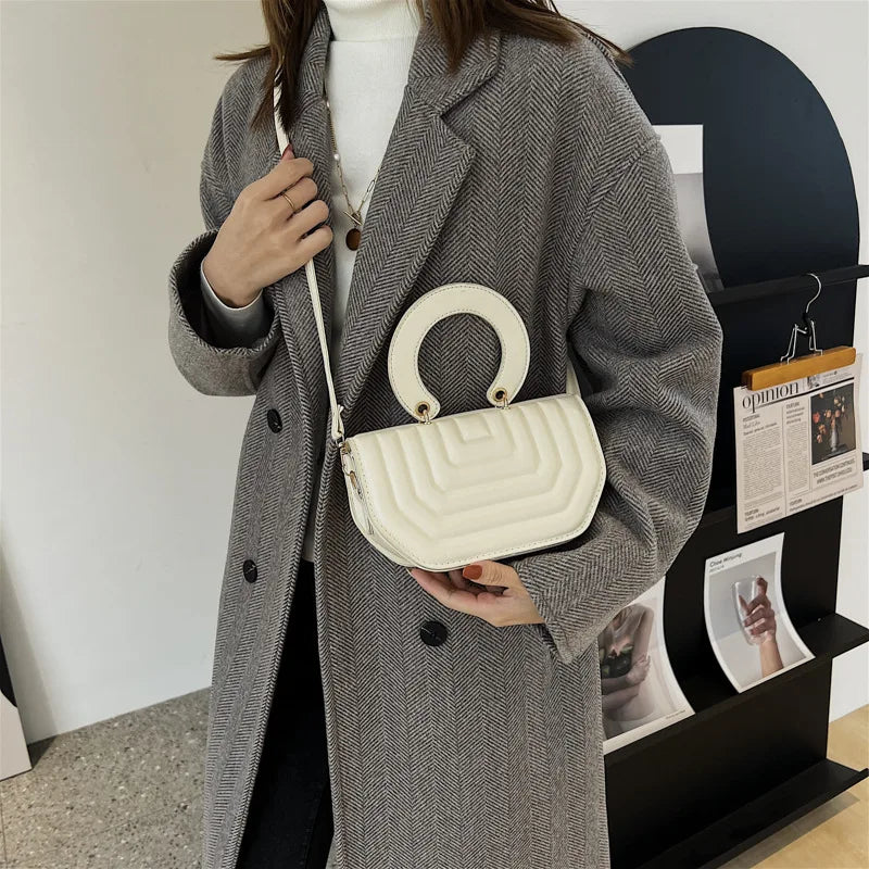 Female Grid Single Shoulder Cross-body Bag B325