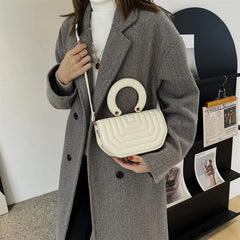 Female Grid Single Shoulder Cross-body Bag B325