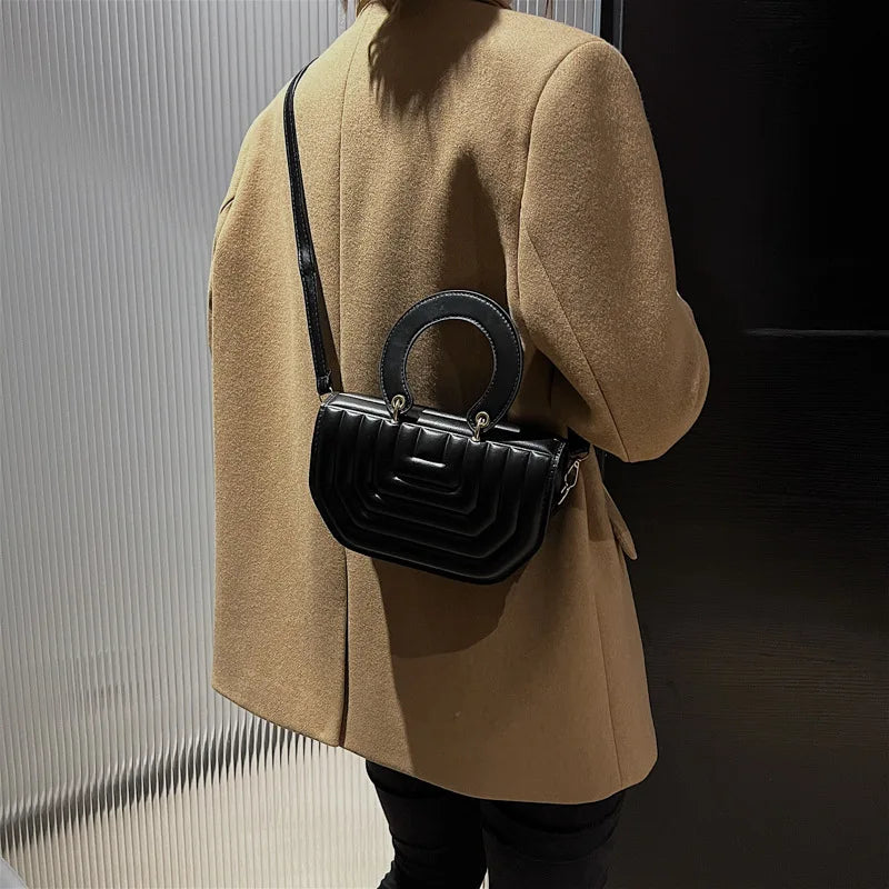 Female Grid Single Shoulder Cross-body Bag B325