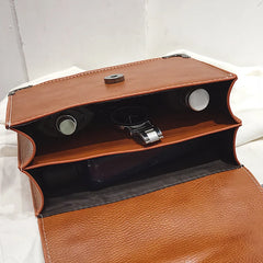 Square Bag PU Leather Women's Handbag Rivet Lock Chain Shoulder