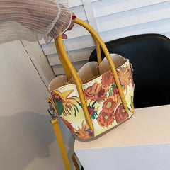 NEWDISCVRY Graffiti Shoulder Bag Women Crossbody Satchel Purse