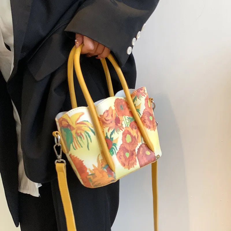 NEWDISCVRY Graffiti Shoulder Bag Women Crossbody Satchel Purse
