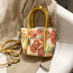 NEWDISCVRY Graffiti Shoulder Bag Women Crossbody Satchel Purse