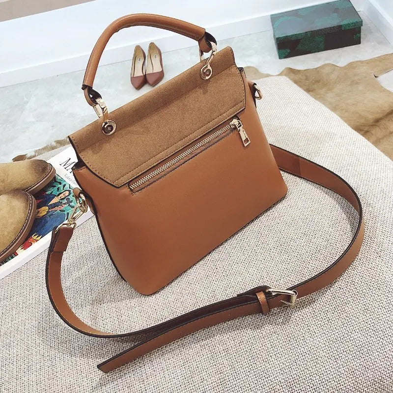 Vintage Shoulder Bags Buckle PU Leather Handbags Crossbody Bags