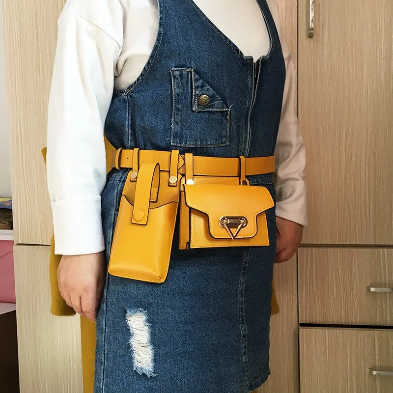 Women Belt Bag Tactical Waist Bags Female Leather Fanny Pack