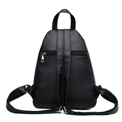Red Leather Backpack for Women High School Travel Bags