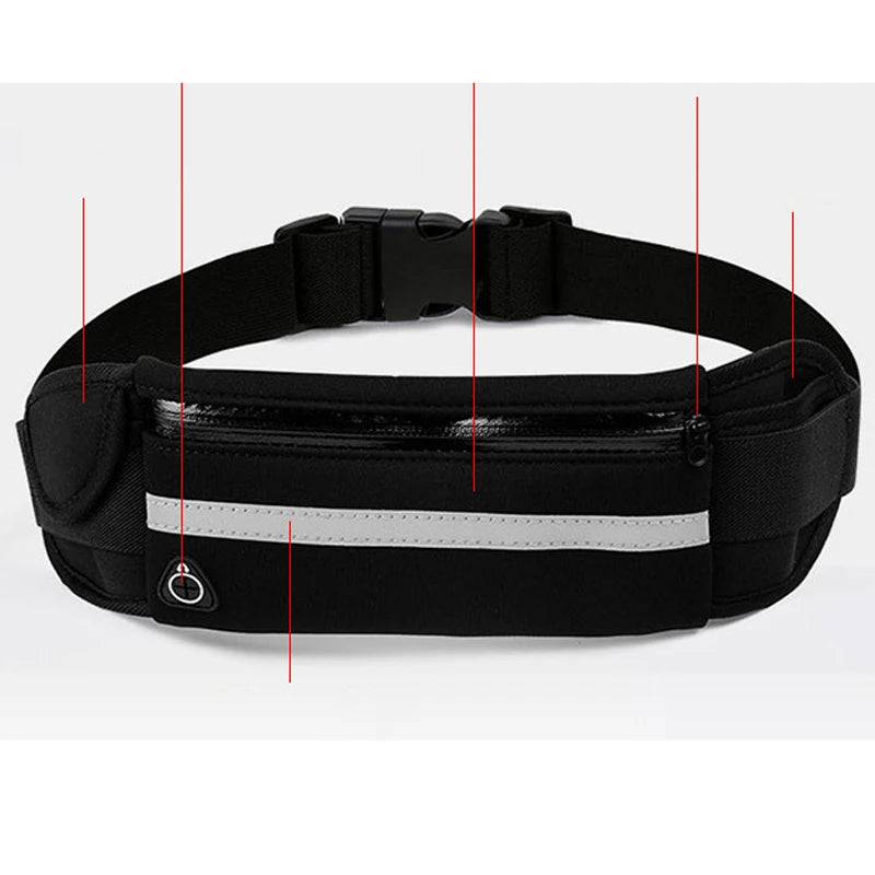 Nylon Waist Bag Unisex Casual Purse Money Phone Pouch Travel Belt Bag