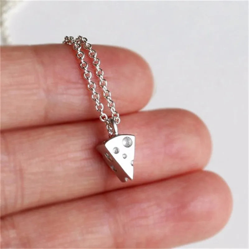 Personality Cheese Pendant Chain Necklace Jewelry