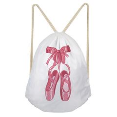 Pink Ballet Shoes Backpack for Teenage Girls