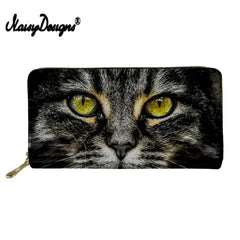 Cats Print Leather Wallet for Women