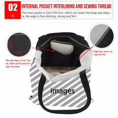 Cat Print Canvas Handbag Female Shopping Bag