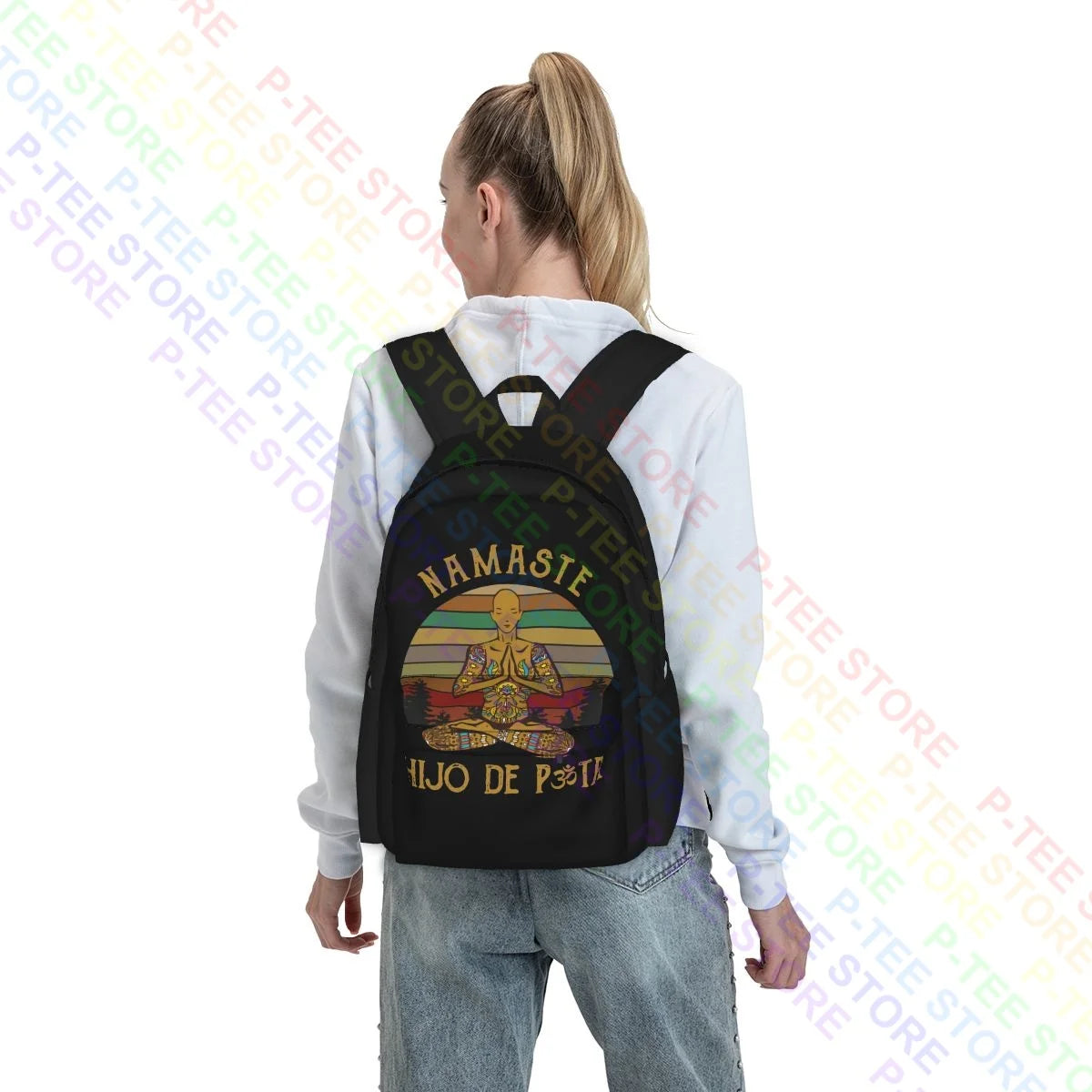 Namaste Yoga Peace Large Capacity Backpack Gymnast Bag