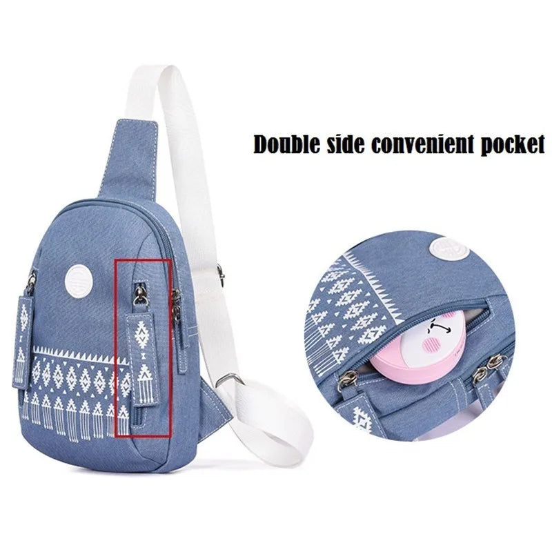 National Backpack Women Chest Shoulder Bagpack Sling Mochila Feminina