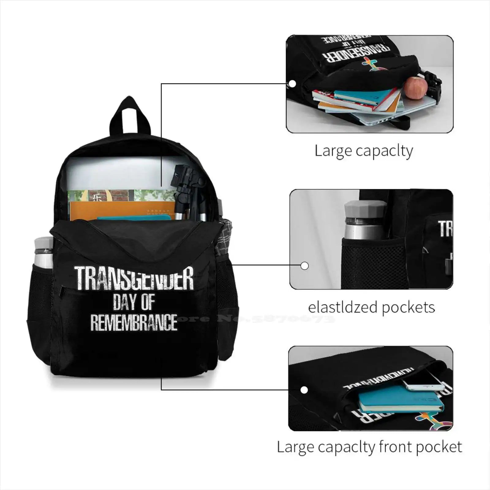 National Symbol Q Teen College Student Backpack Laptop Travel Bags