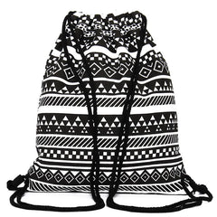 Vintage Canvas Drawstring Backpack for Women