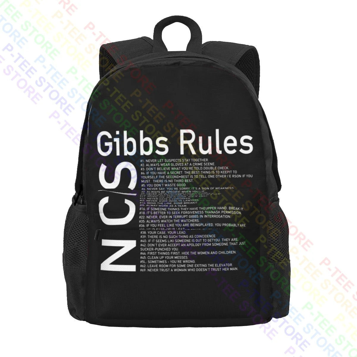 Ncis Gibbs Rules Men Large Capacity Backpack Print Schoolbag Eco Friendly Bags