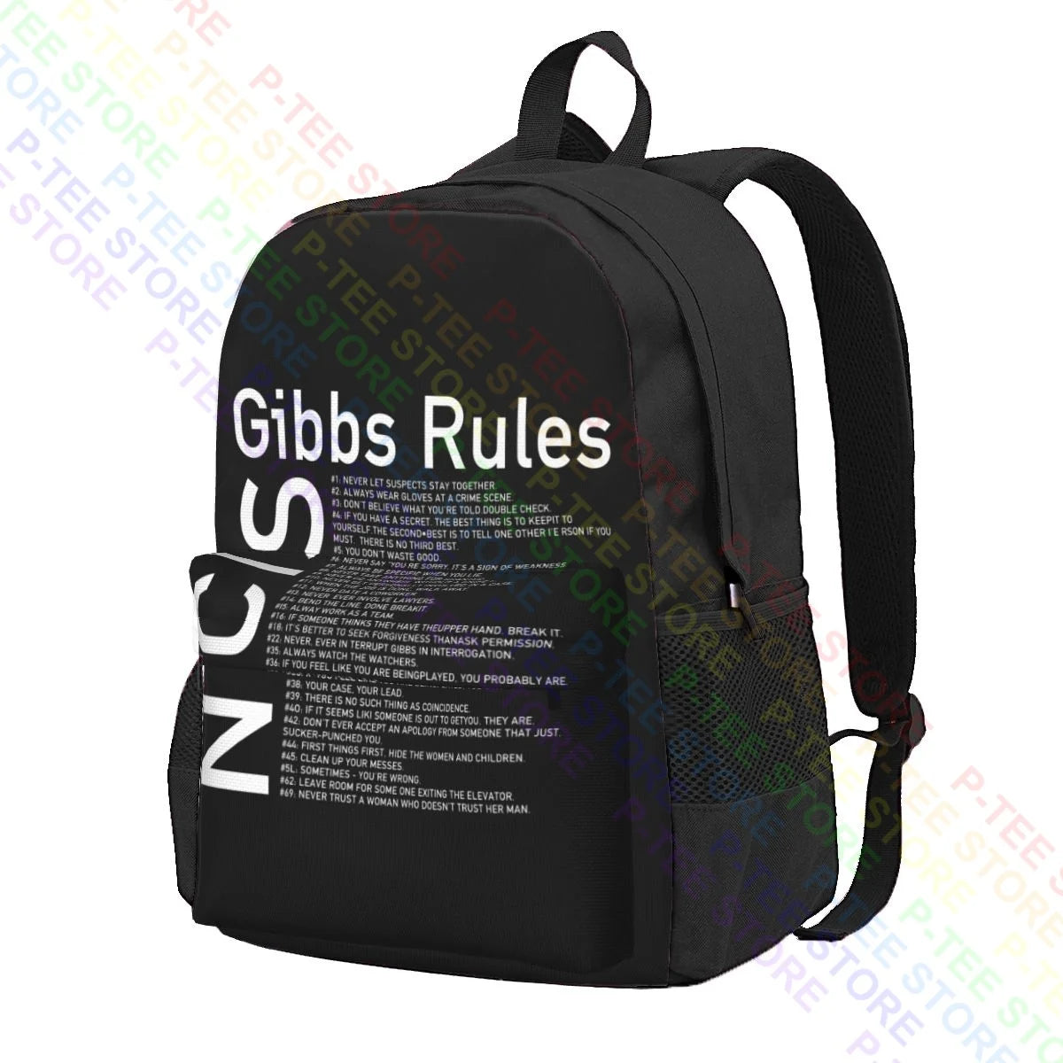 Ncis Gibbs Rules Men Large Capacity Backpack Print Schoolbag Eco Friendly Bags