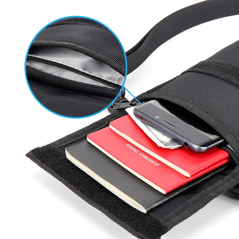 RFID Blocking Neck Wallet Travel Pouch