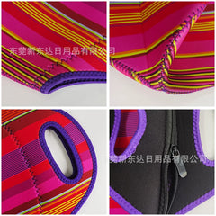 Neoprene Portable Lunch Bag Thermal Insulated Bento Box Tote Cooler Pouch