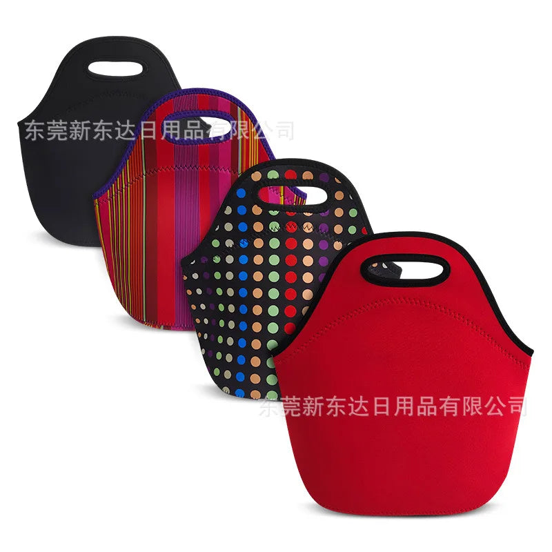Neoprene Portable Lunch Bag Thermal Insulated Bento Box Tote Cooler Pouch