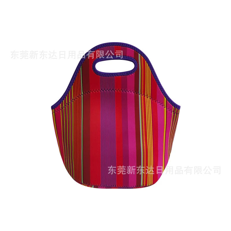 Neoprene Portable Lunch Bag Thermal Insulated Bento Box Tote Cooler Pouch