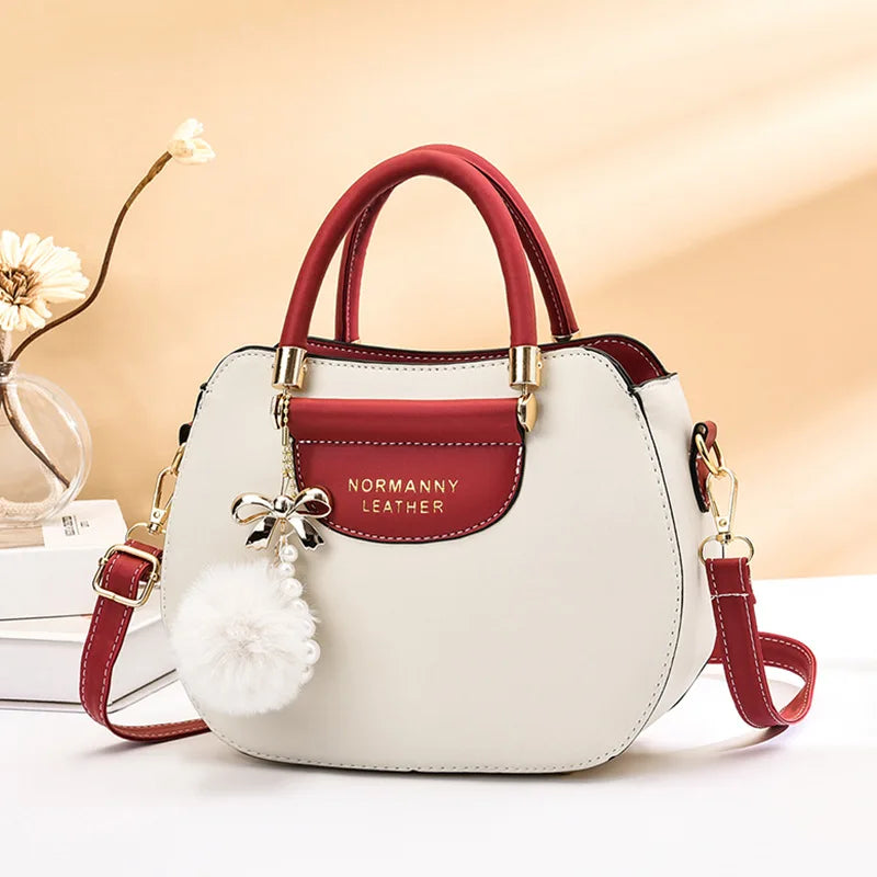 Spring Contrast Handbag Women's Shoulder Rhombus Underarm Bag
