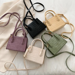 Crocodile Pattern Small Shoulder Bag for Women, Fresh and Stylish Design