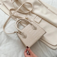 Crocodile Pattern Small Shoulder Bag for Women, Fresh and Stylish Design