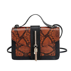 Snake Pattern Pendant Women's Shoulder Bag Hand Bag Single Shoulder Cross Bag