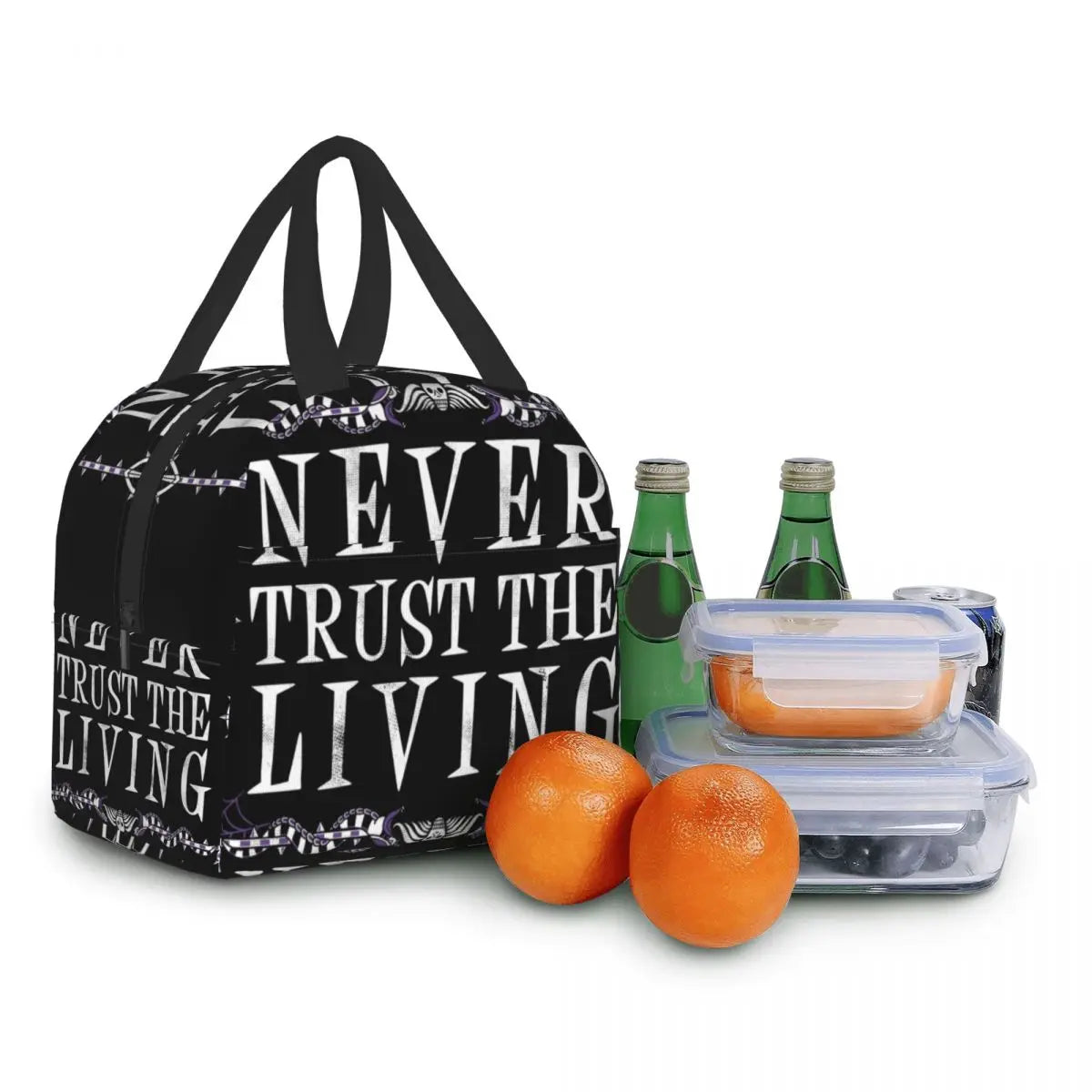 Goth Halloween Witch Quote Insulated Lunch Tote Bag