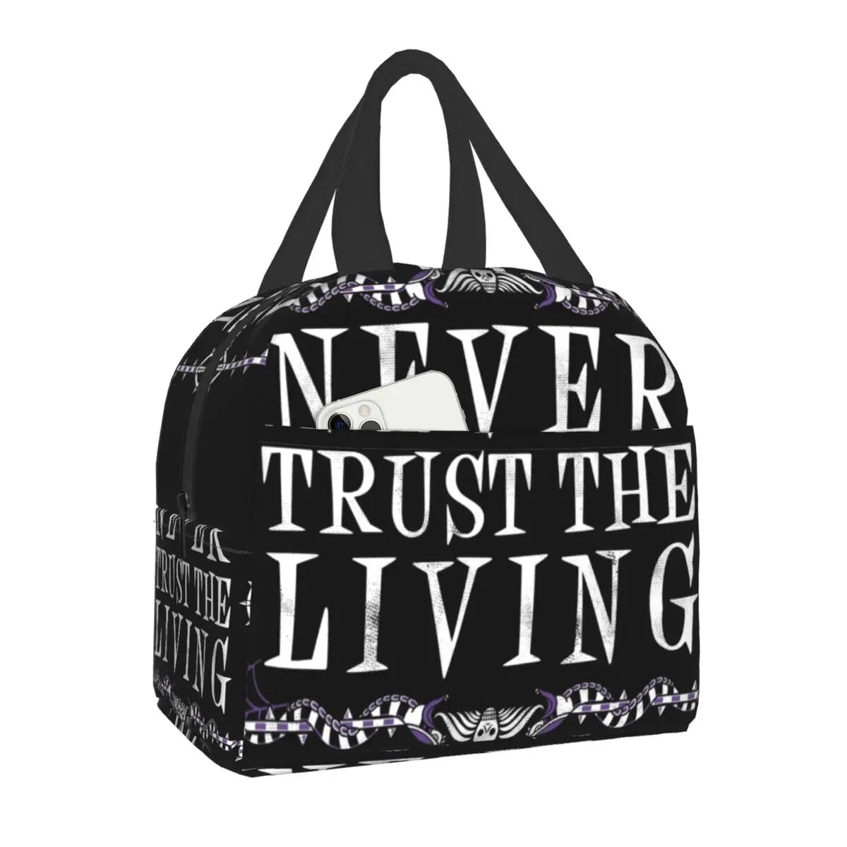 Goth Halloween Witch Quote Insulated Lunch Tote Bag
