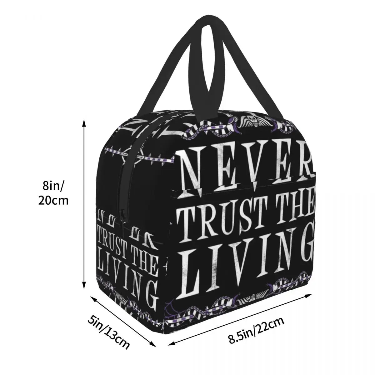 Goth Halloween Witch Quote Insulated Lunch Tote Bag